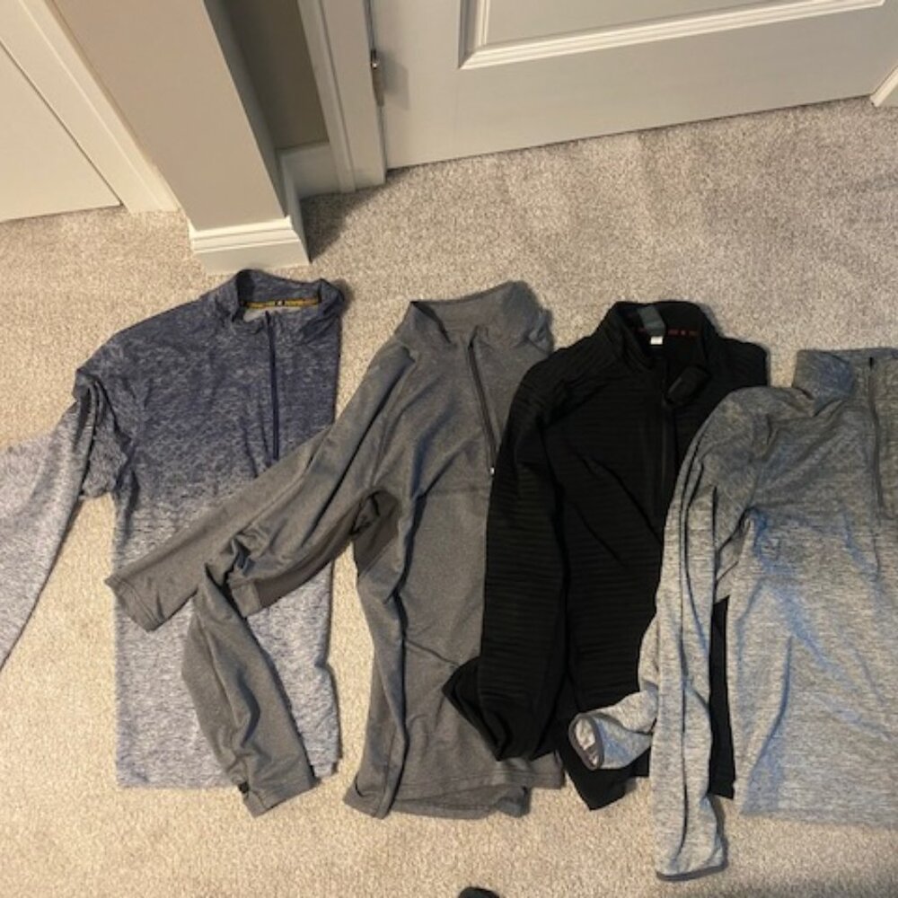 Lot of Men's Four C9 Quarter Zip Long Sleeved Shirts